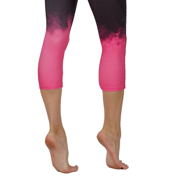 Pink ombre yoga leggings with pockets - Picture 3 of 5